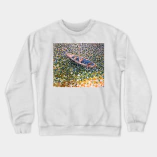 Boy with Boat, painting by Geoff Hargraves Crewneck Sweatshirt